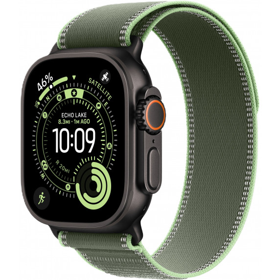 Apple Watch Ultra 3 49mm Trail Loop Green/Neon / Black Titanium Case