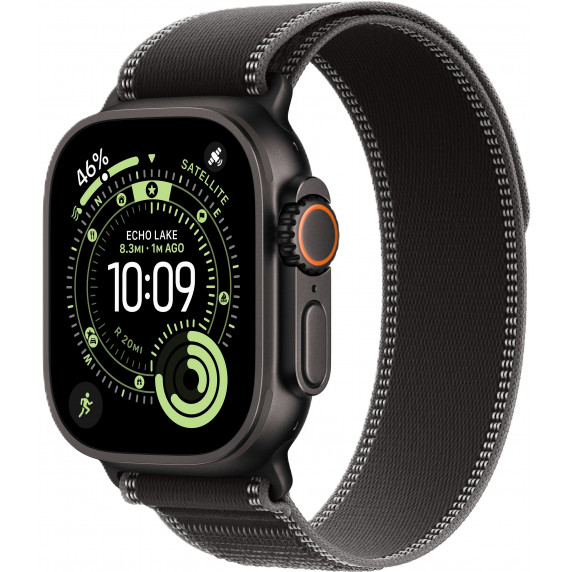 Apple Watch Ultra 3 49mm Trail Loop Black/Charcoal / Black Titanium Case