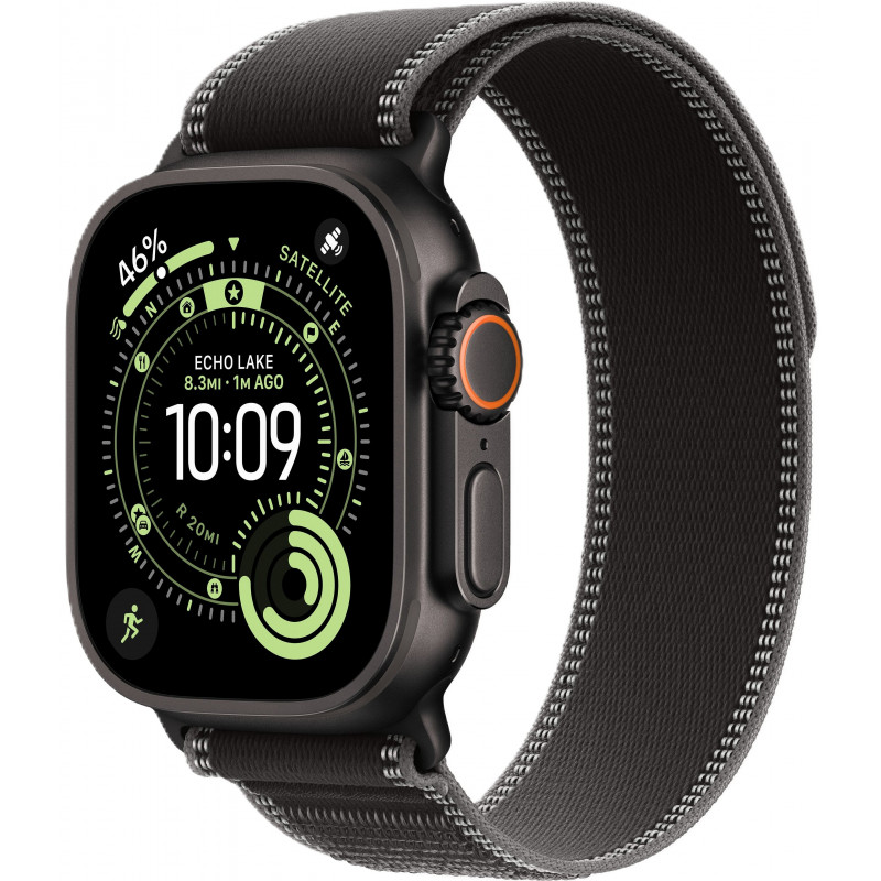 Apple Watch Ultra 3 49mm Trail Loop Black/Charcoal / Black Titanium Case