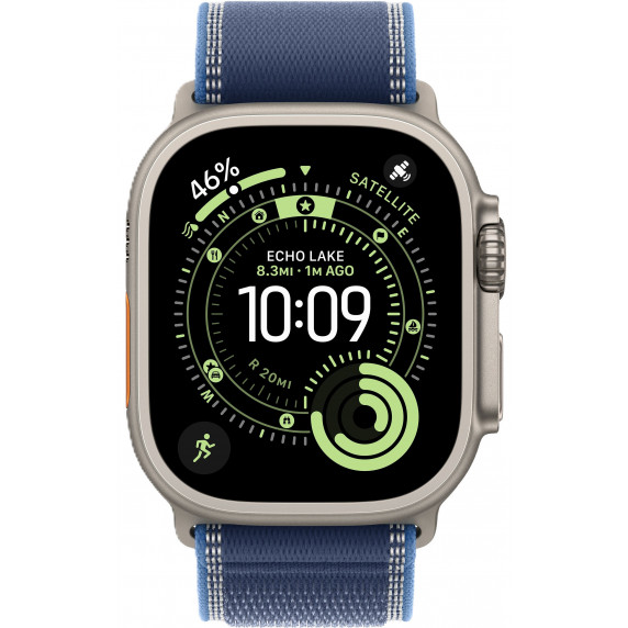 Apple Watch Ultra 3 49mm Trail Loop Blue/Bright Blue / Natural Titanium Case