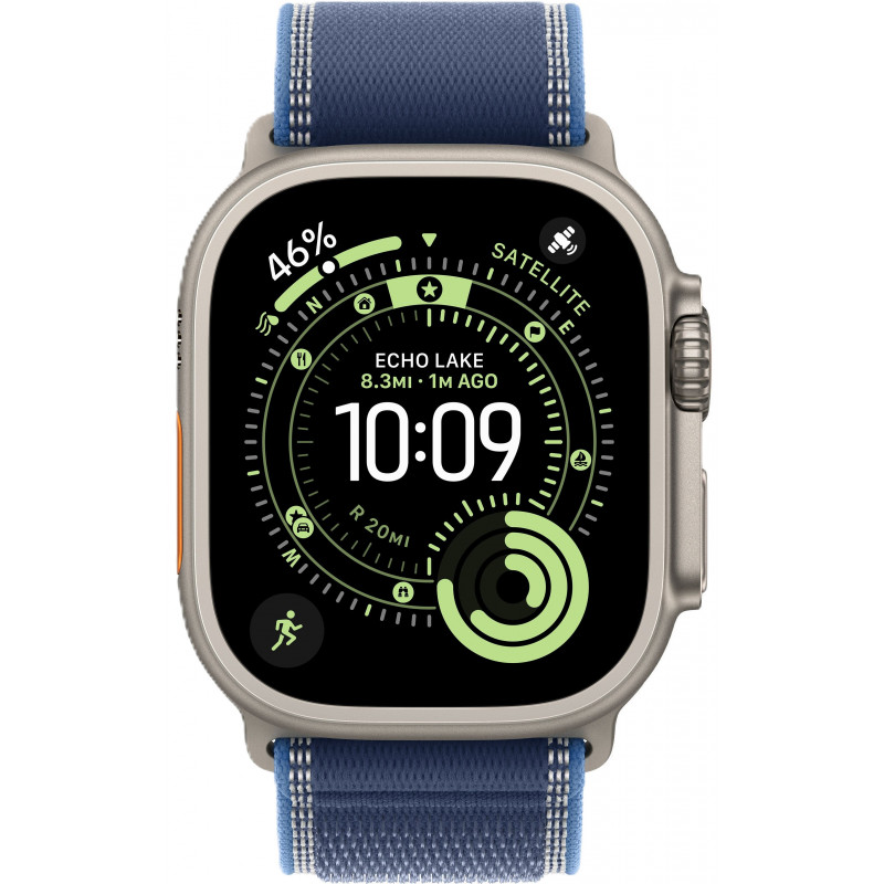 Apple Watch Ultra 3 49mm Trail Loop Blue/Bright Blue / Natural Titanium Case