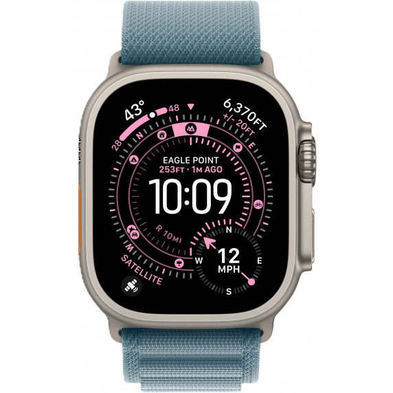 Apple Watch Ultra 3 49mm Alpine Light Blue / Natural Titanium Case
