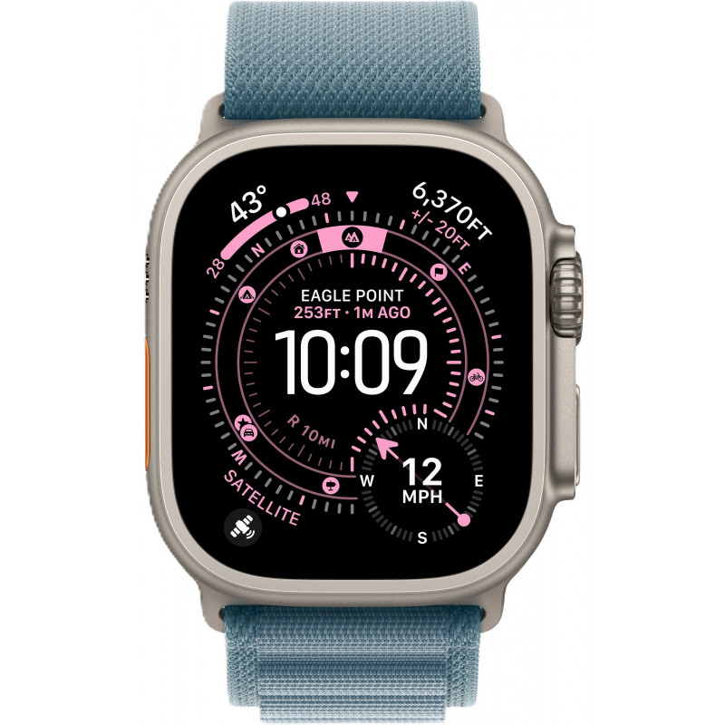 Apple Watch Ultra 3 49mm Alpine Light Blue / Natural Titanium Case