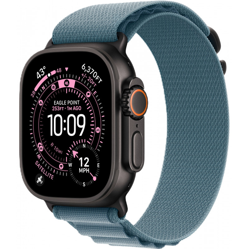 Apple Watch Ultra 3 49mm Alpine Light Blue / Black Titanium Case