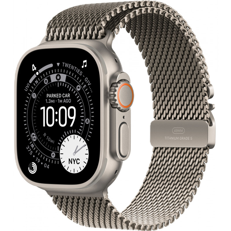 Apple Watch Ultra 3 49mm Natural Titanium Milanese Loop / Natural Titanium Case