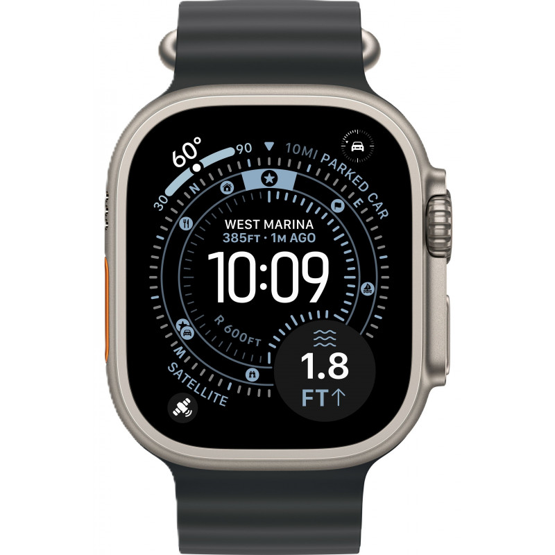 Apple Watch Ultra 3 49mm Ocean Band Black / Natural Titanium Case
