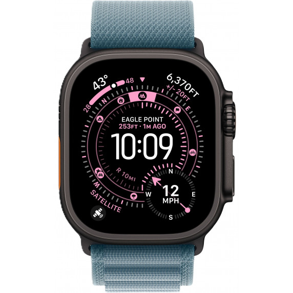 Apple Watch Ultra 3 49mm Alpine Light Blue / Black Titanium Case